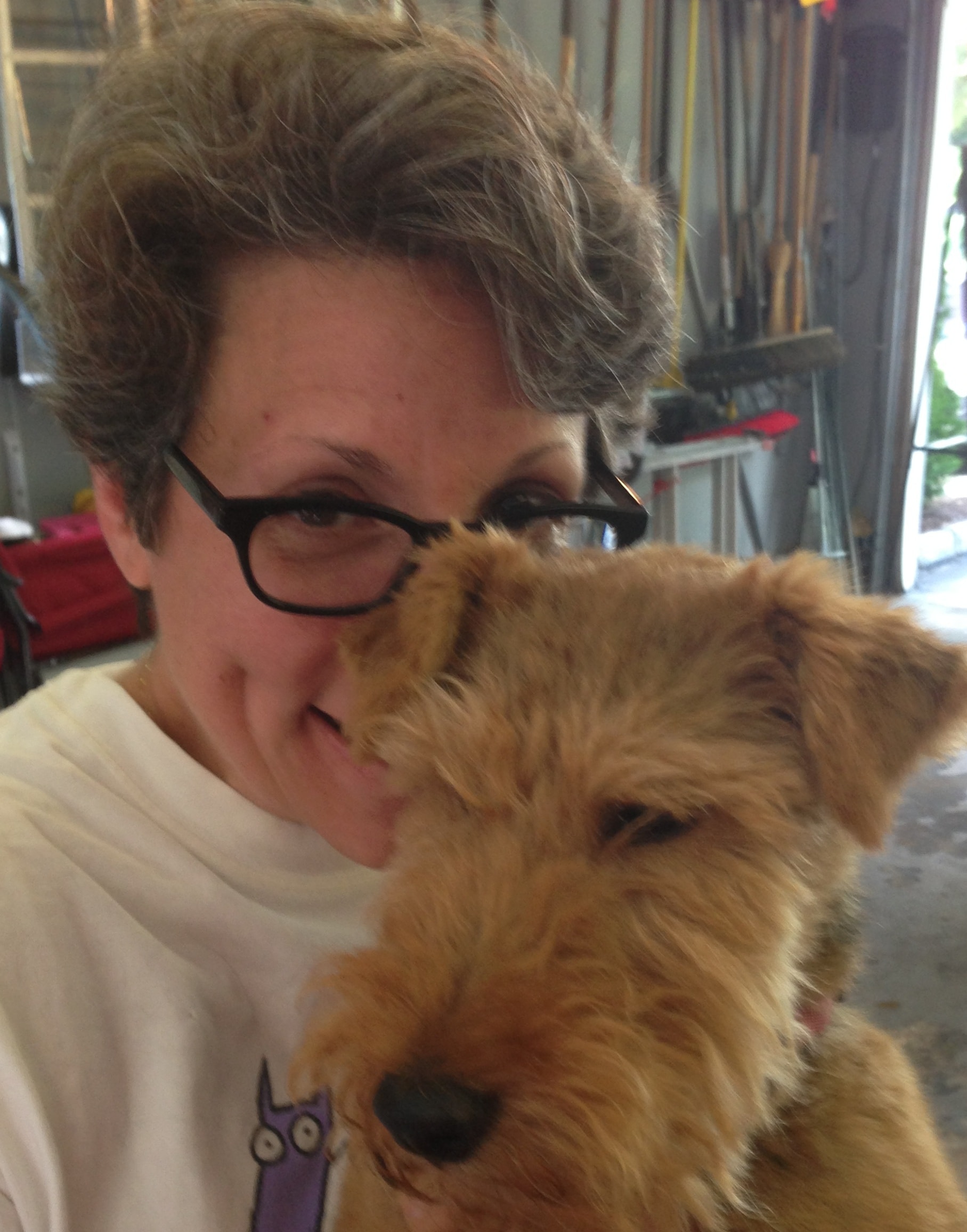 Member with Welsh Terrier puppy